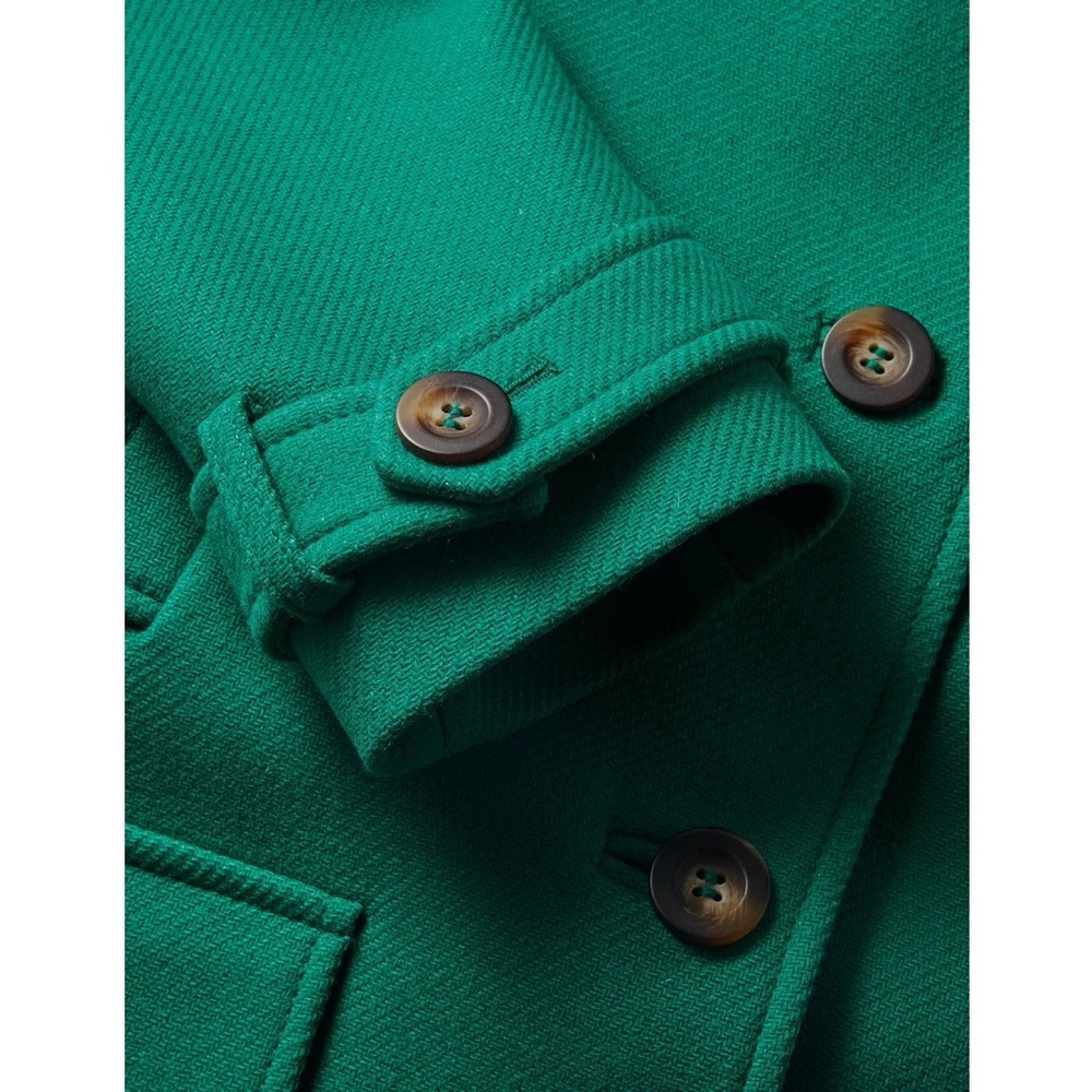 Boden Durham Wool Blend Coat Jade Green Size 8 - Picture 6 of 12